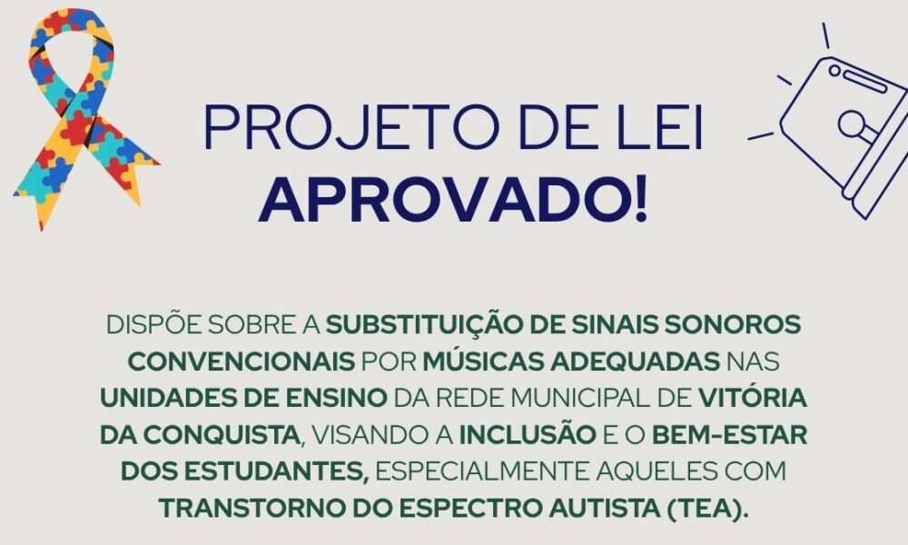 Câmara de Conquista aprova sinal escolar adaptado para alunos com autismo