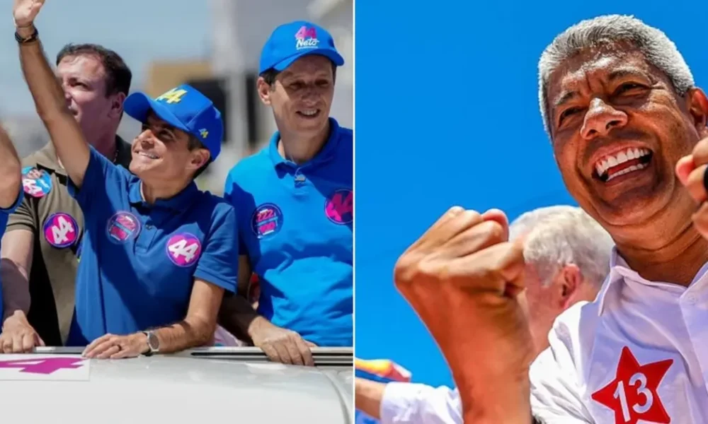 Pesquisa Real Time Big Data indica empate técnico entre Jerônimo Rodrigues e ACM Neto no Governo da Bahia