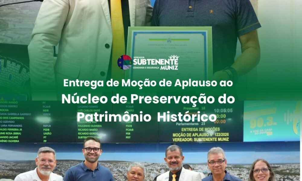 Preservação da memória local: Câmara de Conquista concede Moção de Aplauso a Núcleo do Patrimônio Histórico
